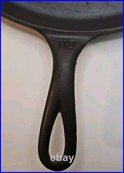 VTG GRISWOLD CAST IRON 110 SKILLET GRIDDLE NO. 203 SLANT LOGO Fully Restored