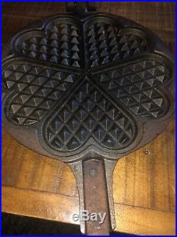 VTG JOTUL #6 WAFFLE MAKER STOVE TOP CAST IRON. Heart Shape Made In Norway