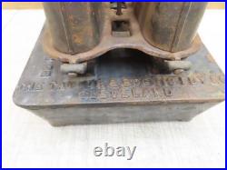 VTG KEROSENE SAD IRON HEATER STOVE DOUBLE BURNER TAYLOR & BOGGIS SUMMER GIRL No2