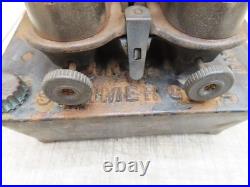 VTG KEROSENE SAD IRON HEATER STOVE DOUBLE BURNER TAYLOR & BOGGIS SUMMER GIRL No2