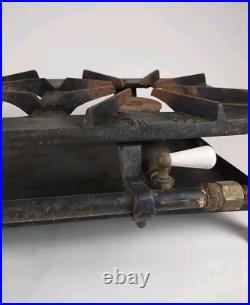 VTG Kenmore Gas Hot Plate Camp Stove Cast Iron 3 Burners Rare 828-658 UNTESTED