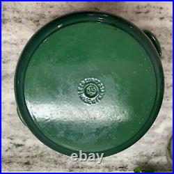 VTG Le Creuset France #26 Green Enameled Cast Iron 5.5 Qt Dutch Oven withLid EUC