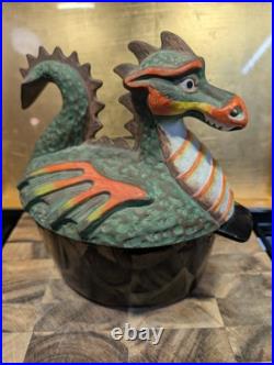 VTG Minuteman 1986 Wood Stove Dragon Humidifier Cast Iron Ceramic Steamer Pot