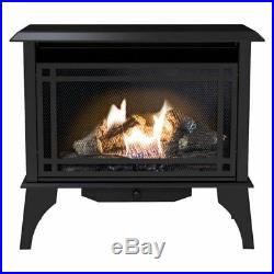 Vent Free Gas Stove Heater Propane Cast Iron Fireplace Free Standing Dual Burner