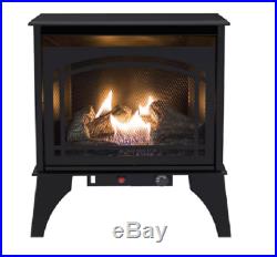 Vent Free Gas Stove Heater Propane Cast Iron Fireplace Free Standing Dual Burner