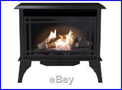 Vent Free Gas Stove Propane Natural Gas Cast Iron Fireplace Free Standing Black