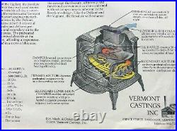 Vermont Castings RESOLUTE cast iron Wood Stove. EXCELLENT CONDITION! Glass doors
