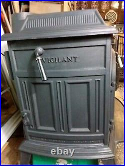 Vermont Castings VIGILANT Wood Stove With BIG Glass Door Inserts Great