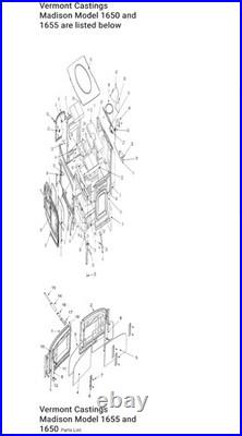 Vermont Castings WOOD STOVE (Madison 1655) Cast Iron