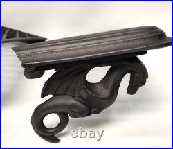 Vermont Castings Wood Stove Cast Iron Warming Shelves Pair Set withDragon Brackets