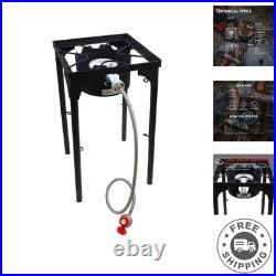 Versatile High-Pressure Propane Burner with Height Adjustable Legs & Regulator