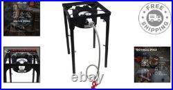 Versatile High-Pressure Propane Burner with Height Adjustable Legs & Regulator
