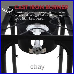 Versatile High-Pressure Propane Burner with Height Adjustable Legs & Regulator