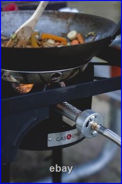 Versatile High-Pressure Propane Burner with Height Adjustable Legs & Regulator