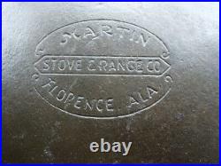 Very Rare Vintage Martin Stove & Range No 14 Cast Iron Skillet Cleaned