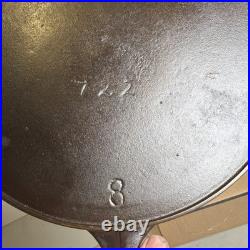 Victor Griswold No. 8 Cast Iron Skillet 722 withHeat Ring Fry Pan Very Nice