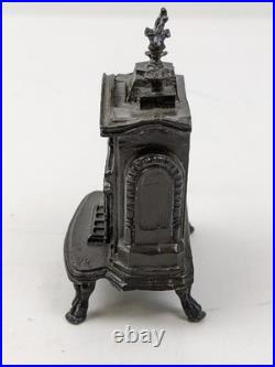 Victorian Onward Parlor Stove Cast Iron Circa 1850s Dollhouse VTG Miniature 112
