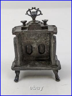 Victorian Onward Parlor Stove Cast Iron Circa 1850s Dollhouse VTG Miniature 112