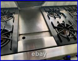 Viking 48 Professional Stainless Steel Cooktop VRT486GSS. 6 Burners + Skillet