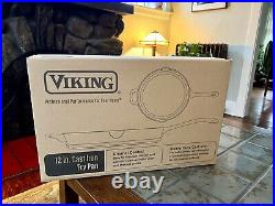 Viking Enamel Cast Iron Fry Pan, 12 Inch