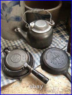 Vintage # 0 Wagner Ware Cast Iron Tea Kettle Salesman Sample A Vintage # 0 Wagner Ware Cast Iron Tea Kettle Salesman Sample A
