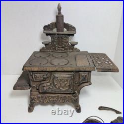 Vintage 12 Crescent Cast Iron Stove Salesman Sample and Accessories Muffin Tin