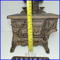 Vintage 12 Crescent Cast Iron Stove Salesman Sample and Accessories Muffin Tin