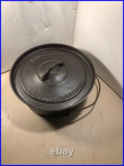 Vintage #12 Knox Stove works cast iron bean pot, kettle. Knoxville Tenn. WithLid