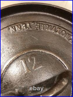 Vintage #12 Knox Stove works cast iron bean pot, kettle. Knoxville Tenn. WithLid