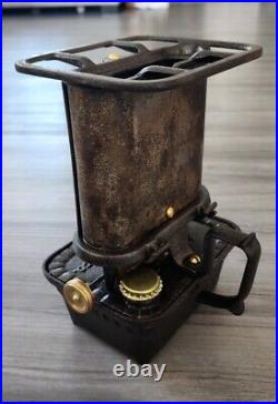 Vintage 1893 The Perry Stove Co Oil Lamp Heater SAD Cast Iron New Wick Mica