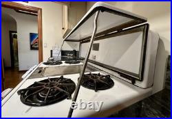 Vintage 1950s O'Keefe & Merritt Gas Stove 4 Burner with Griddle & Grillevator