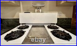 Vintage 1950s O'Keefe & Merritt Gas Stove 4 Burner with Griddle & Grillevator