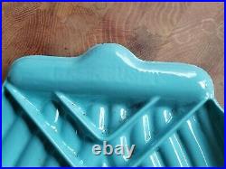 Vintage 1950s Turquoise Le Creuset Tostador Raymond Loewy Stove Top Grill Pan