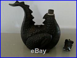 Vintage 1982 Gates General Cast Iron Dragon Wood Stove Top Steam Humidifier