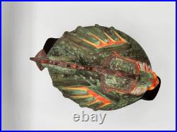 Vintage 1986 Minuteman Wood Stove Painted Dragon Cast Iron Humidifier