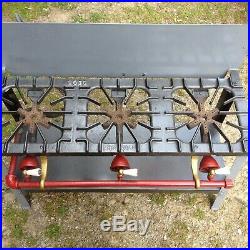 Vintage # 2030 Cast Iron GRISWOLD 3 Burner Cook Top Stove WITH TABLE
