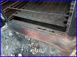 Vintage #70 Gas Stove Rusty Yard Art Planter Decor Antique Primitive Cast Iron