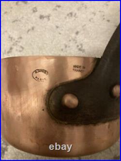 Vintage A. Simon Paris France 5.5 Copper Sauce Pan WithCast Iron handle