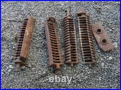 Vintage Antique CAST IRON COAL FURNACE Boiler Stove Grate, Used, Lot of 4