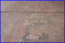 Vintage Antique Cast Iron Heavy Metal Warm Morning Coal Wood Stove #2380P