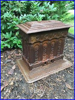 Vintage Antique Cast Iron Parlor Wood Stove Victorian 1800s Philadelphia Stove W