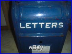 Vintage Antique Cast Iron U. S. Mail Box Danville Stove Mfg Letters Post Office