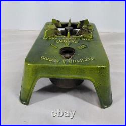 Vintage Antique GAI France Alcohol Camping Stove Enamel Cast Iron Green Vintage Antique GAI France Alcohol Camping Stove Enamel Cast Iron Green