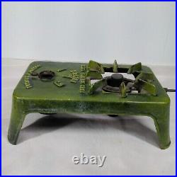 Vintage Antique GAI France Alcohol Camping Stove Enamel Cast Iron Green Vintage Antique GAI France Alcohol Camping Stove Enamel Cast Iron Green