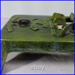 Vintage Antique GAI France Alcohol Camping Stove Enamel Cast Iron Green