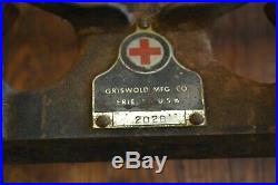 Vintage Antique Griswold 202B Cast Iron 2 Burner Camp Cook Stove Original Stove