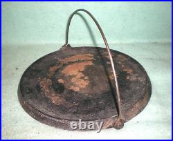Vintage Antique Griswold Cast Iron #10 Large Logo Bailed Griddle
