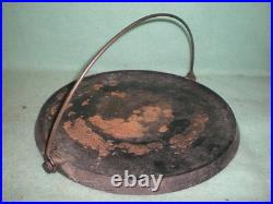 Vintage Antique Griswold Cast Iron #10 Large Logo Bailed Griddle