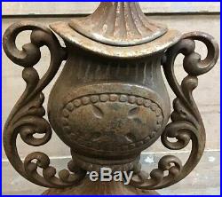 Vintage Antique Ornate Cast Iron Wood Stove Finial, Parlor Stove Finial Top