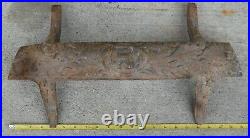 Vintage Antique Pair of E 18 Round Oak Cast Iron Wood Stove Foot Rest Rails